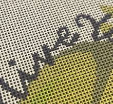 Load image into Gallery viewer, Printed Needlepoint Canvas Text Example