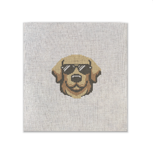 Load image into Gallery viewer, Golden Retriever In Sunglasses 3.5" x 2.5" | Needlepoint Canvas