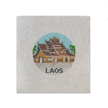 Load image into Gallery viewer, Laos Needlepoint Canvas featuring Laos Temple Design