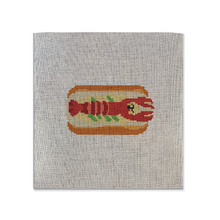 Load image into Gallery viewer, Lobster roll needlepoint canvas