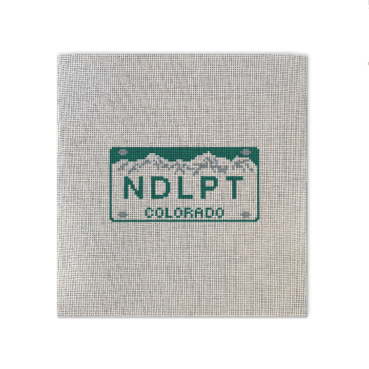 NDLPT Colorado License Plate 4 x 2  18 Mesh Count Needlepoint Canva –