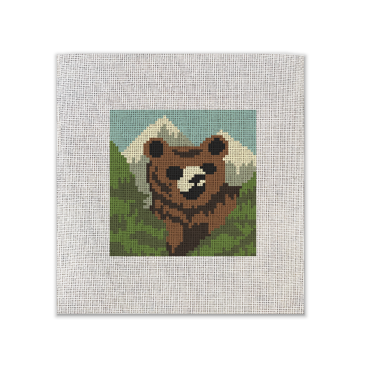 Brown Bear Needlepoint Canvas