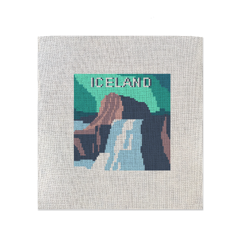 Iceland needlepoint canvas design
