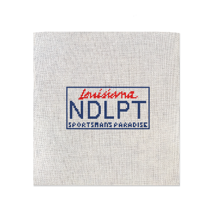 Louisiana NDLPT License Plate Needlepoint Canvas
