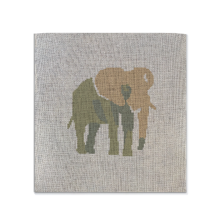 African elephant needlepoint canvas