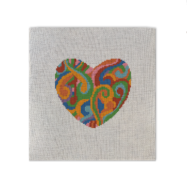 Mandela heart needlepoint canvas design