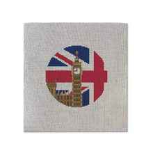 Load image into Gallery viewer, London themed needlepoint canvas of Big Ben
