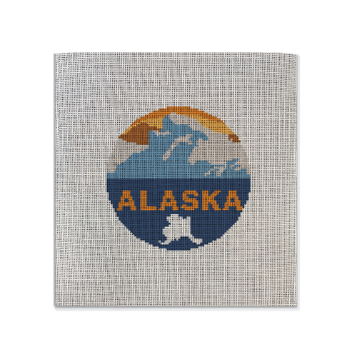 Needlepoint Canvas with an Alaska design on it