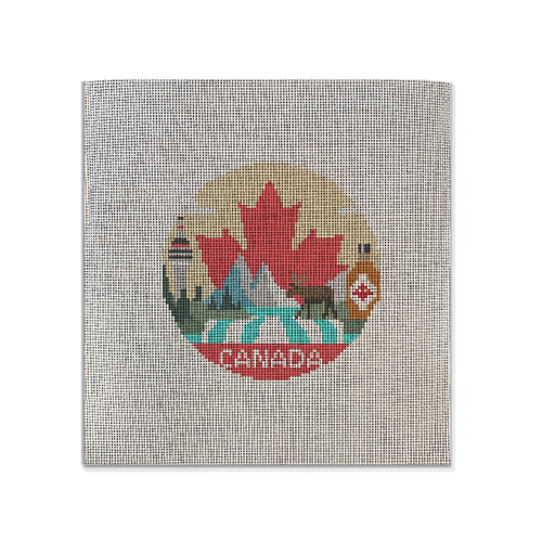 Canada themed needlepoint canvas design and pattern