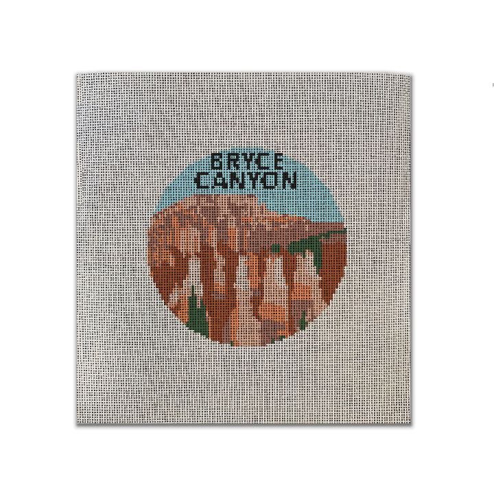 Needlepoint Canvas with a Bryce Canyon National Park design on it