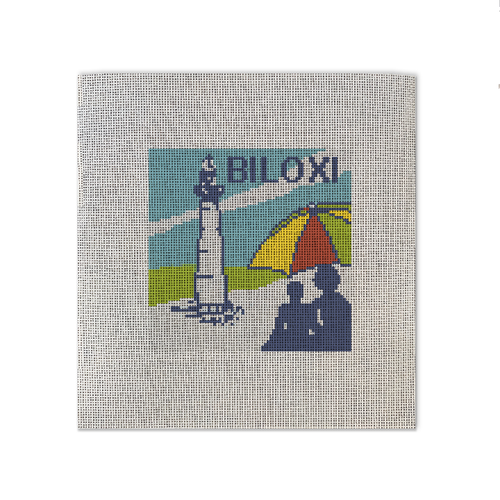 Biloxi, Mississippi lighthouse needlepoint canvas