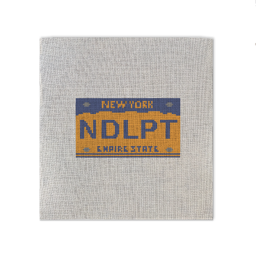 New York NDLPT License Plate needlepoint Canvas